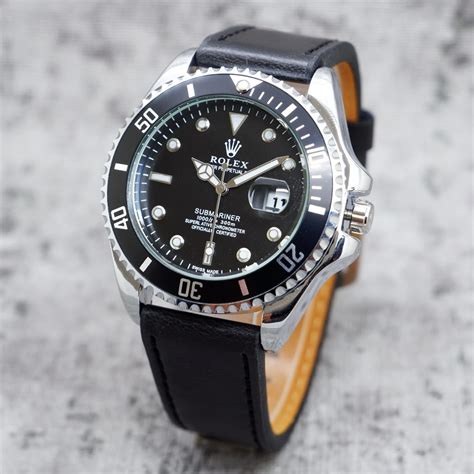 rolex submariner tali jam kulit